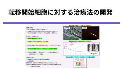 転移開始細胞治療薬の開発